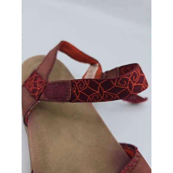 Merrell Port Slingback Comfort Walking Sandal Outdoor Shoe Red Nubuck Leather 8 - Picture 8 of 8